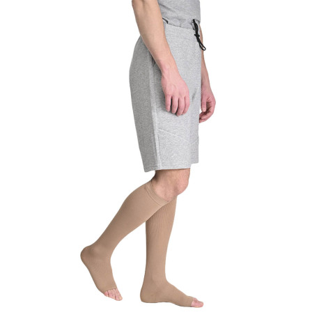 Гольфы компрессионные Soloventex Comfort, 2 класс, мужские, открытый носок, бежевые, арт. 220-242-1