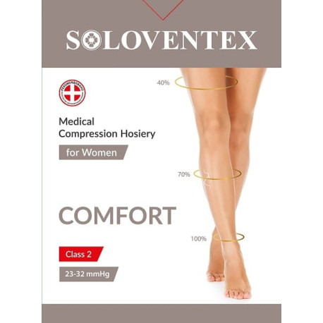 Колготки компрессионные Soloventex Comfort, 2 класс, закрытый носок, бежевые, арт. 621-132